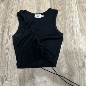 Black crop top